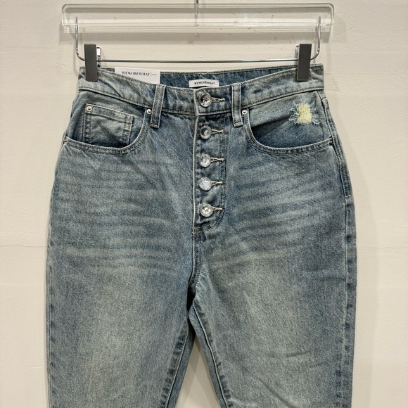 WeWoreWhat The Danielle w/Crystal Buttons Rigid Indigo Jeans Size 27 - Picture 4 of 10